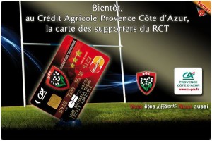 Le Crédit Agricole va proposer une carte banacaire aux couleurs du RCT