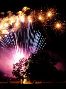 Feu d'artifice à Toulon pendant l'été 2010